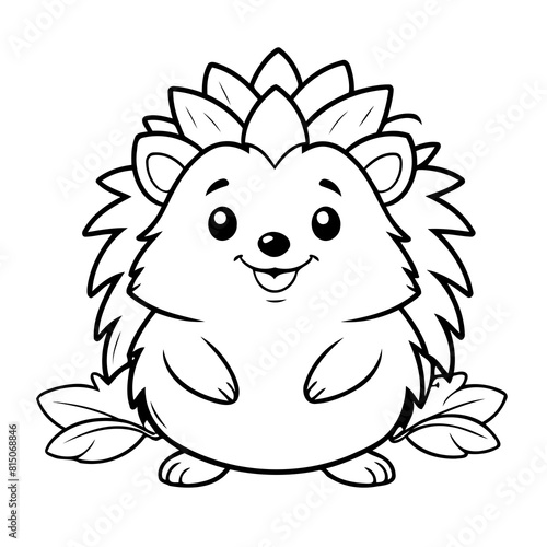 Adorable Hedgehog for toddlers coloring book