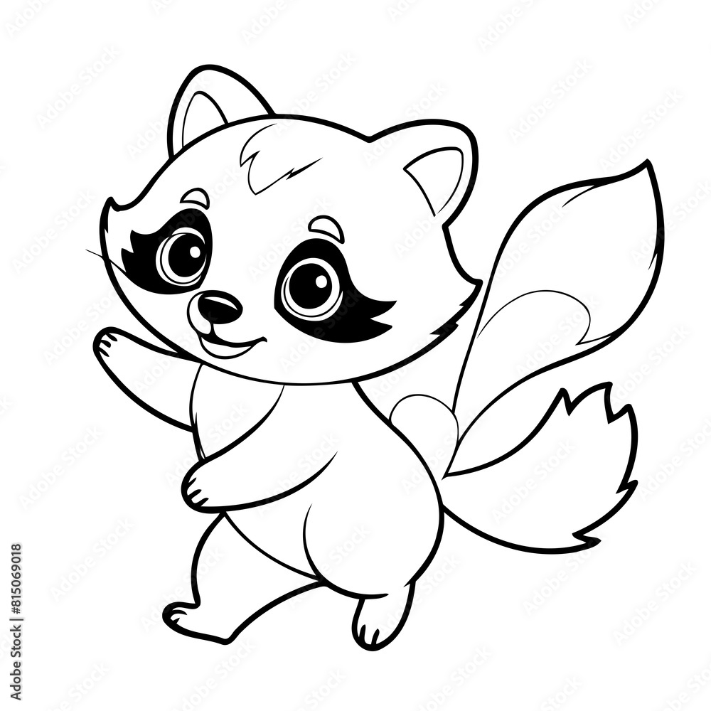 Obraz premium Adorable Raccoon for toddlers