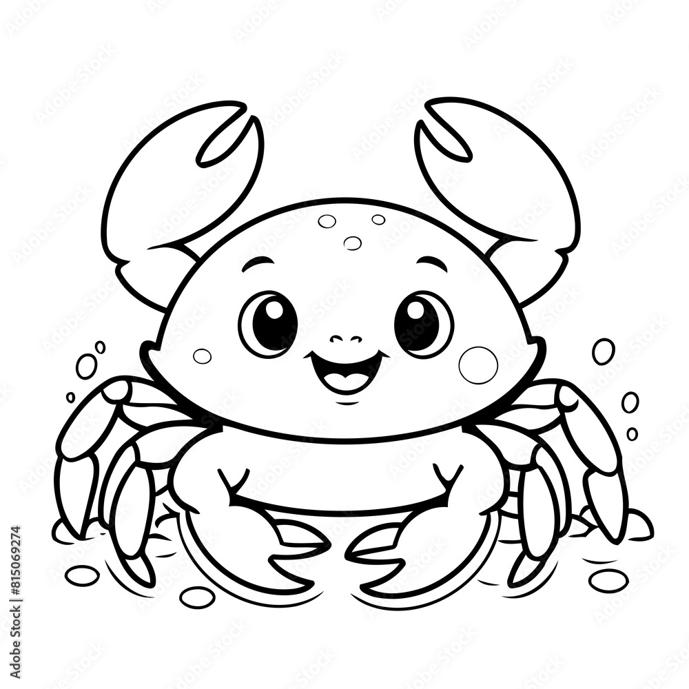 Amazing Crab coloring book design Amazing Crab coloring book design