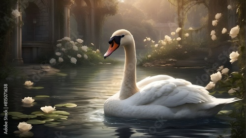 The Swan's Secret: Write a story about a swan that harbors a magical secret. Describe the setting, the nature of the secret, and how a young protagonist discovers and interacts with the swan. What con photo