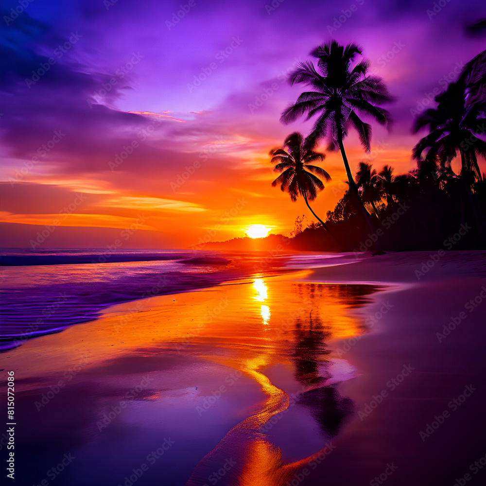 Fototapeta premium sunset over the sea