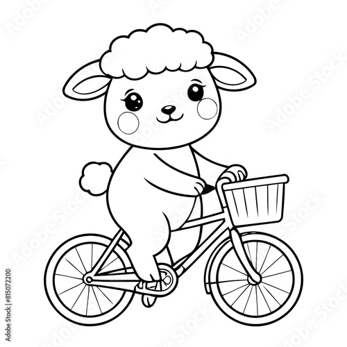 Joyful Sheep for kids coloring book