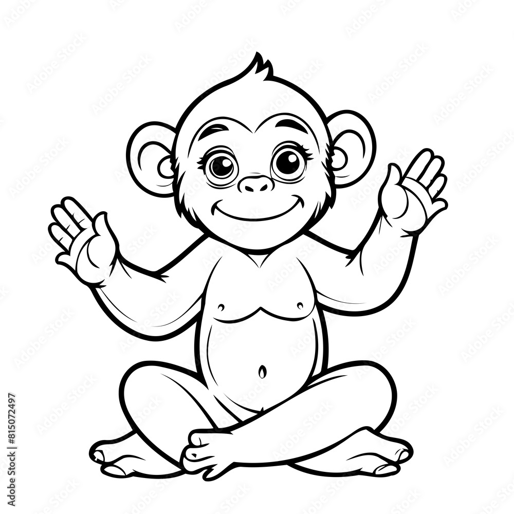 Obraz premium Simple Chimpanzee for toddlers