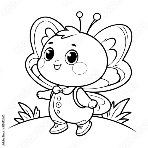 Simple Butterfly for toddlers coloring book