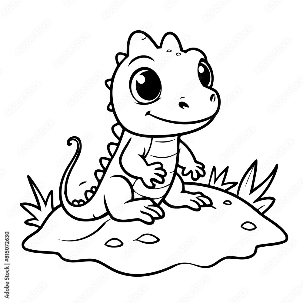 Fototapeta premium Simple Gecko for toddlers