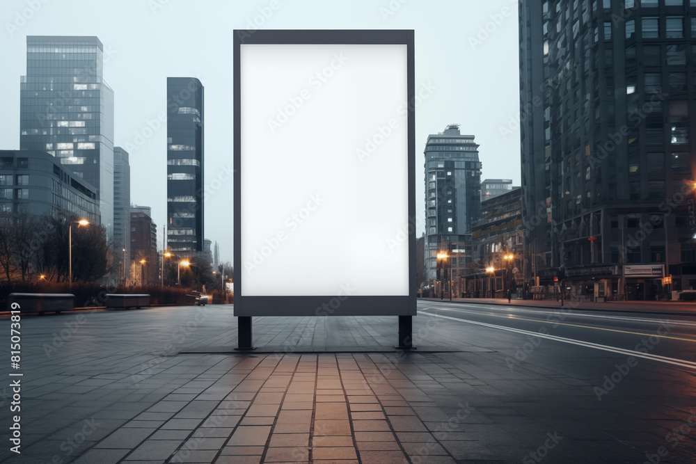 Billboard Mockup in City, Advertisment billboard
