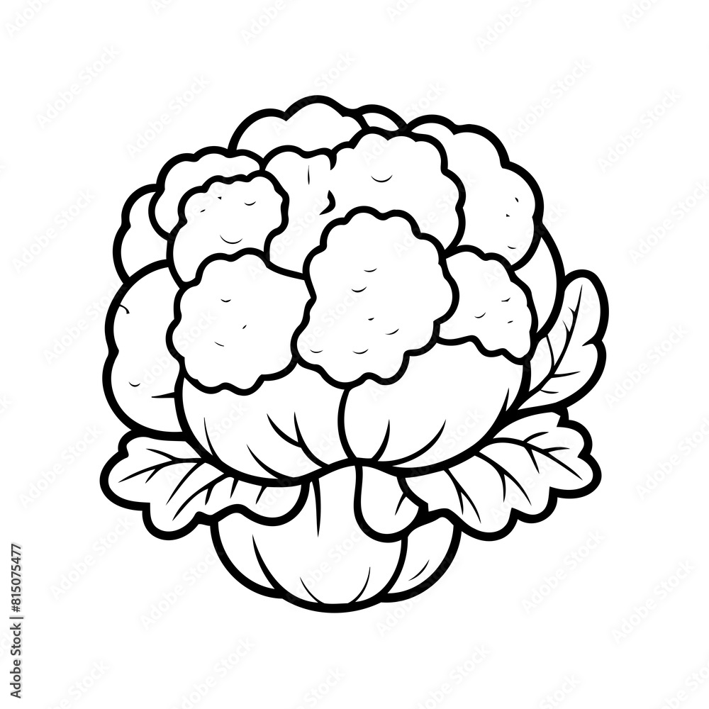 Amazing Cauliflower for kids colouring page Amazing Cauliflower for kids colouring page