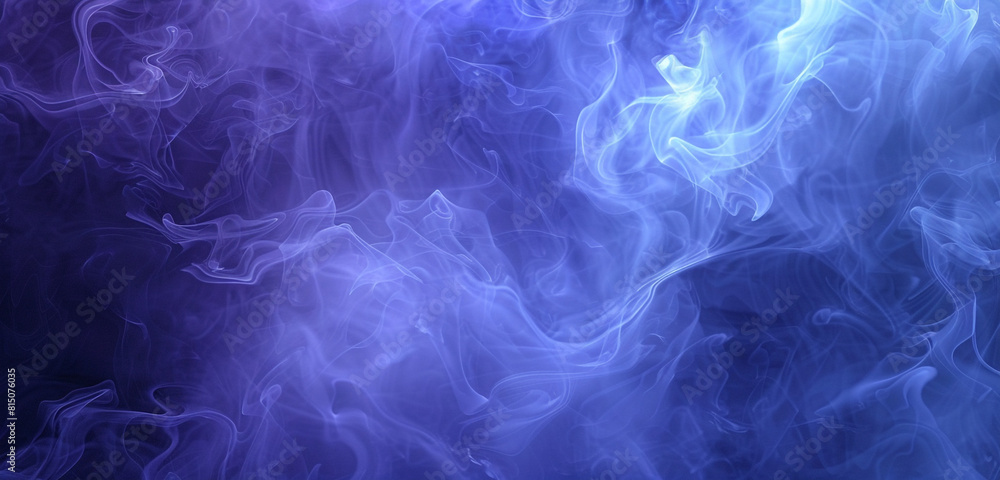 Obraz premium Spiritual and mystical themes in swirling indigo mist patterns.