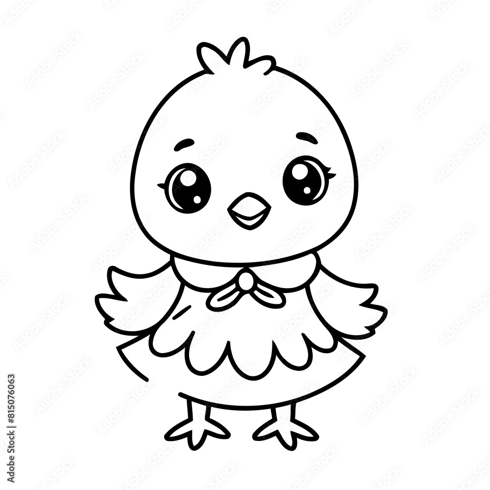 Cute Chick colouring book cover design Cute Chick colouring book cover design