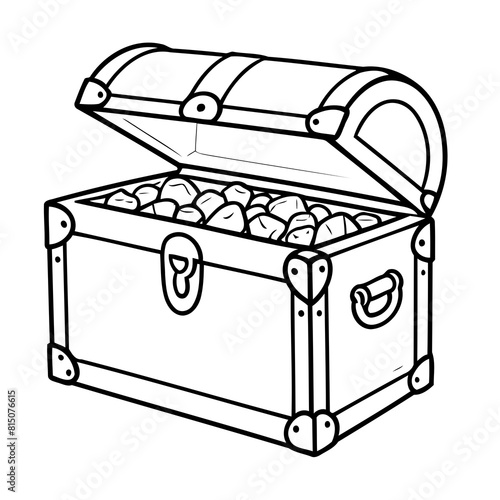 Funny treasure chest for children page