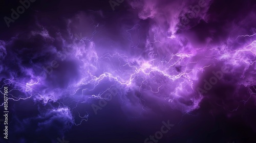 Abstract background - purple lightning shape. Black spotlight smoke stage entertainment background. hyper realistic 