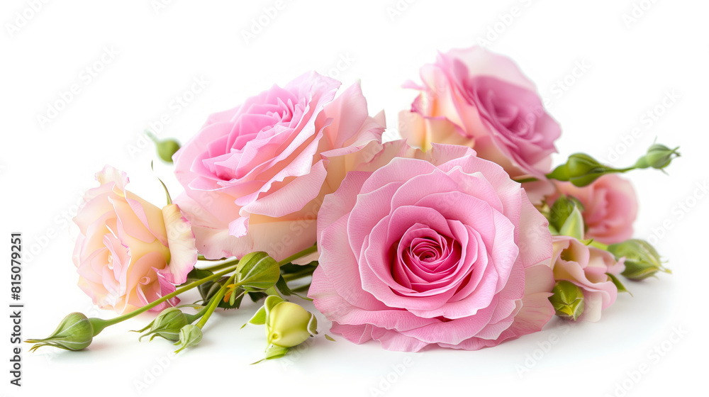 Pink roses on a white background Pink roses on a white background