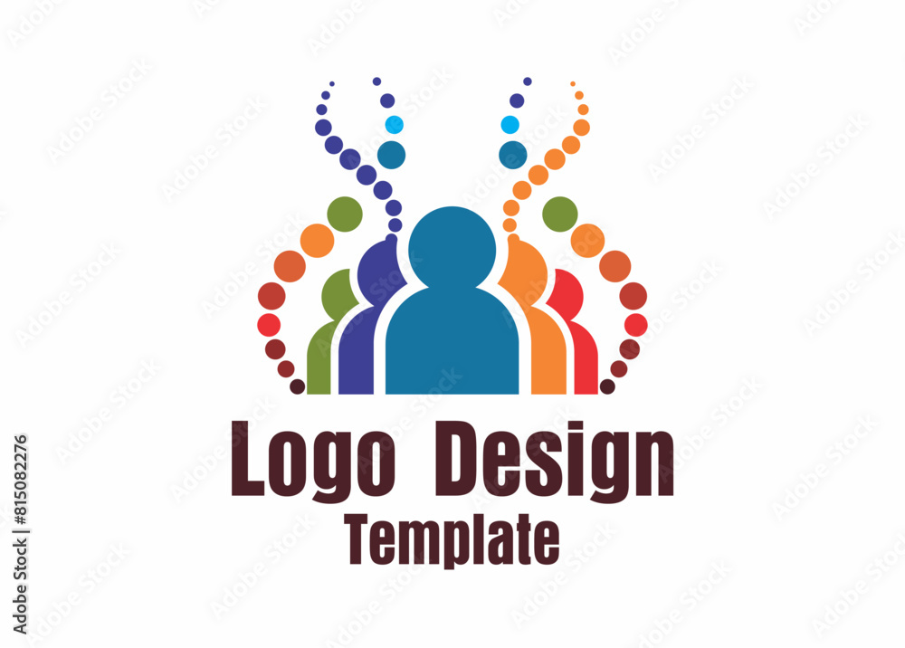 DNA bar personal identification and identity detective logo model DNA bar personal identification and identity detective logo model