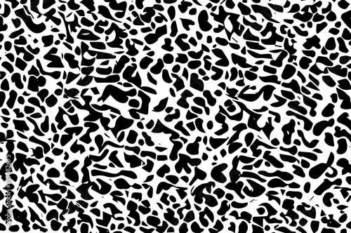 seamless black pattern on white background  seamless animal skin pattern