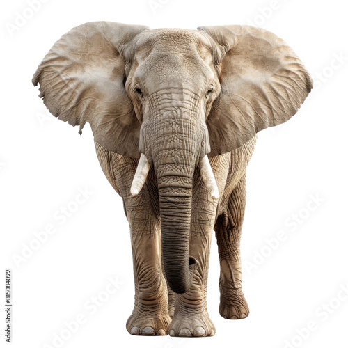 African elephant standing alone on a Png background  a african elephant isolated on transparent background
