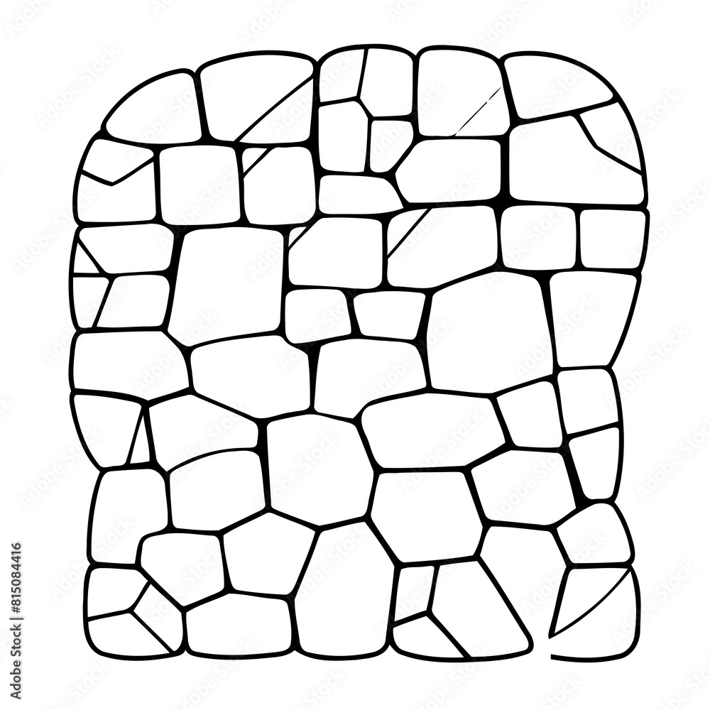 Obraz premium Cute vector illustration Stonewall hand drawn for kids page