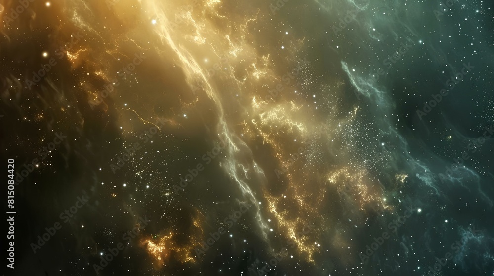 The image is a depiction of a nebula, a vast interstellar cloud of dust, hydrogen, helium and other ionized gases. The image is a depiction of a nebula, a vast interstellar cloud of dust, hydrogen, helium and other ionized gases.