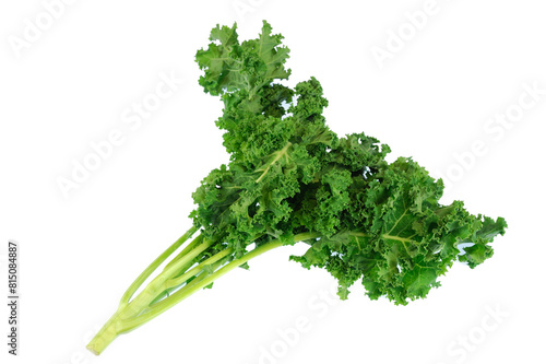 fresh green kale vegetable isolated on white background
