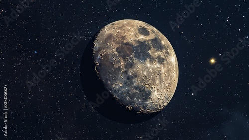 Close-up image of the Moon.