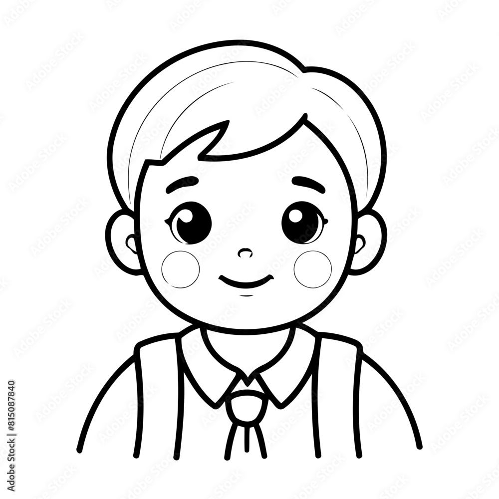 Cute vector illustration School drawing for toddlers colouring page Cute vector illustration School drawing for toddlers colouring page