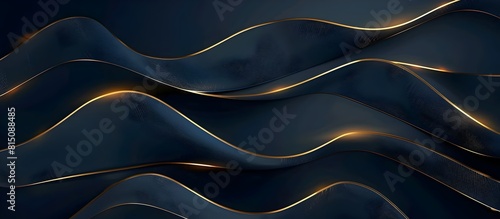 Abstract D Wave in Luxury Paper Cut Style Design as a Modern Presentation Background photo
