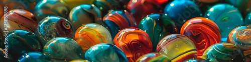 Vibrant Collection of Colorful Marbles: A Kaleidoscope of Patterns