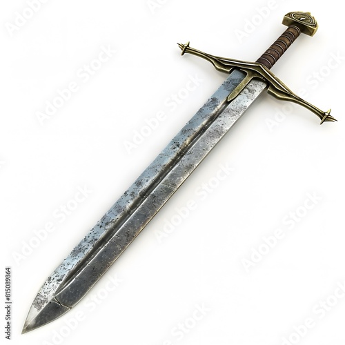 Sword on white background