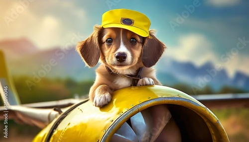 dog and propeller photo