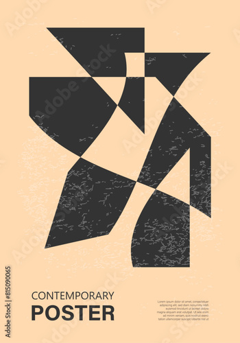 Trendy abstract aesthetic creative minimalist geometric composition