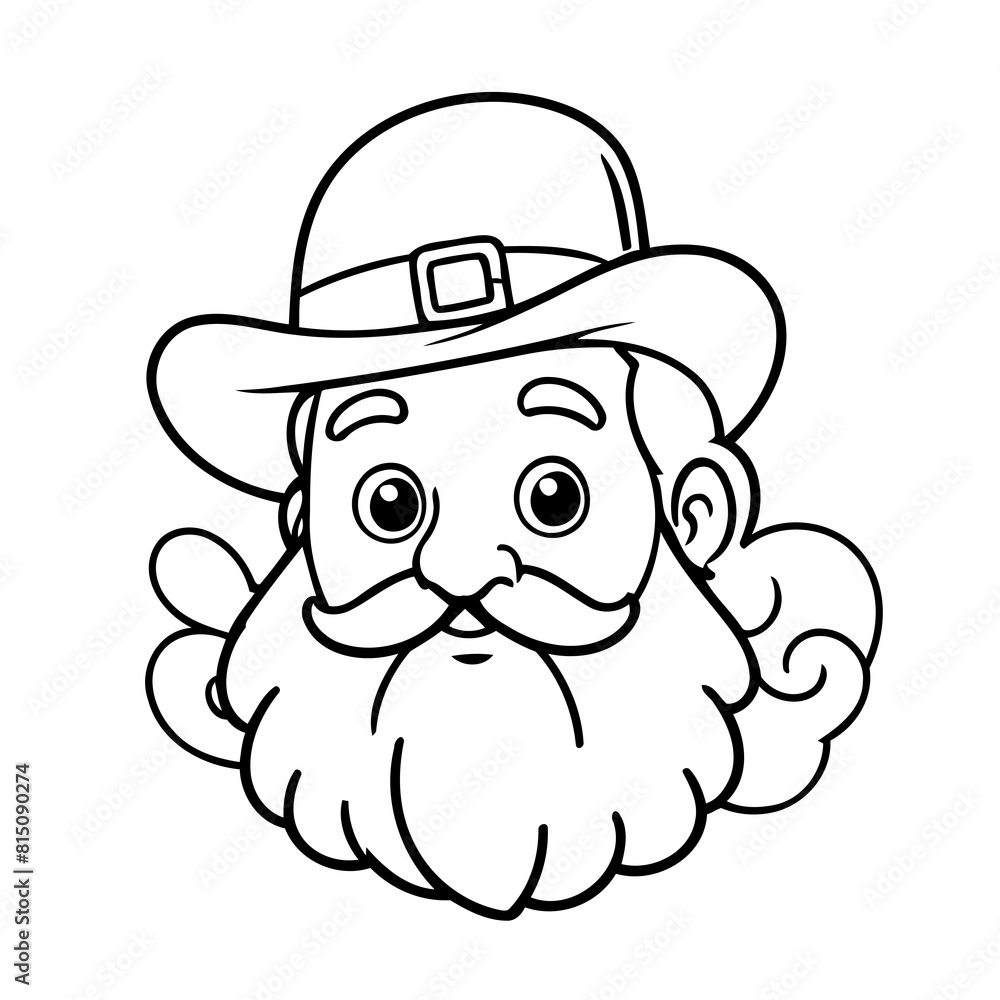 Cute vector illustration StPatricks drawing for children page Cute vector illustration StPatricks drawing for children page