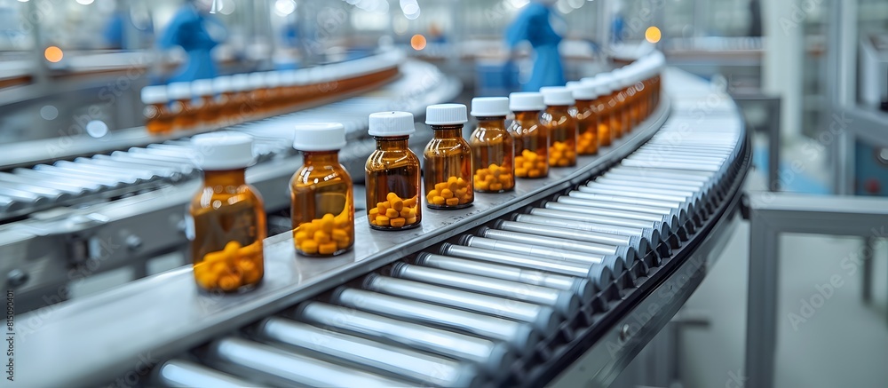 Automated Pharmaceutical Packaging Line Showcasing Efficient Pharmaceutical Manufacturing Process