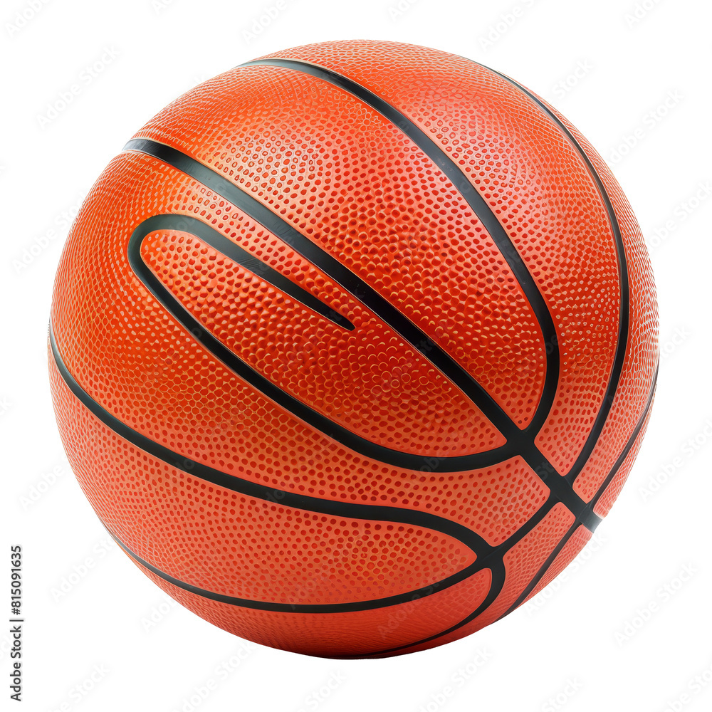 Obraz premium A basketball ball displayed on a plain white surface, a Basketball ball isolated on transparent background