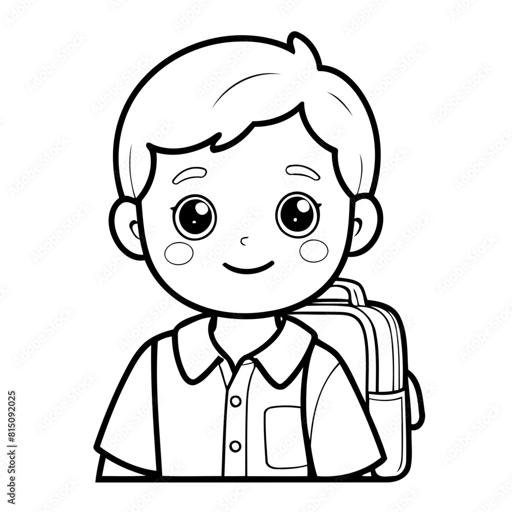 Vector illustration of a cute School doodle for toddlers worksheet Vector illustration of a cute School doodle for toddlers worksheet