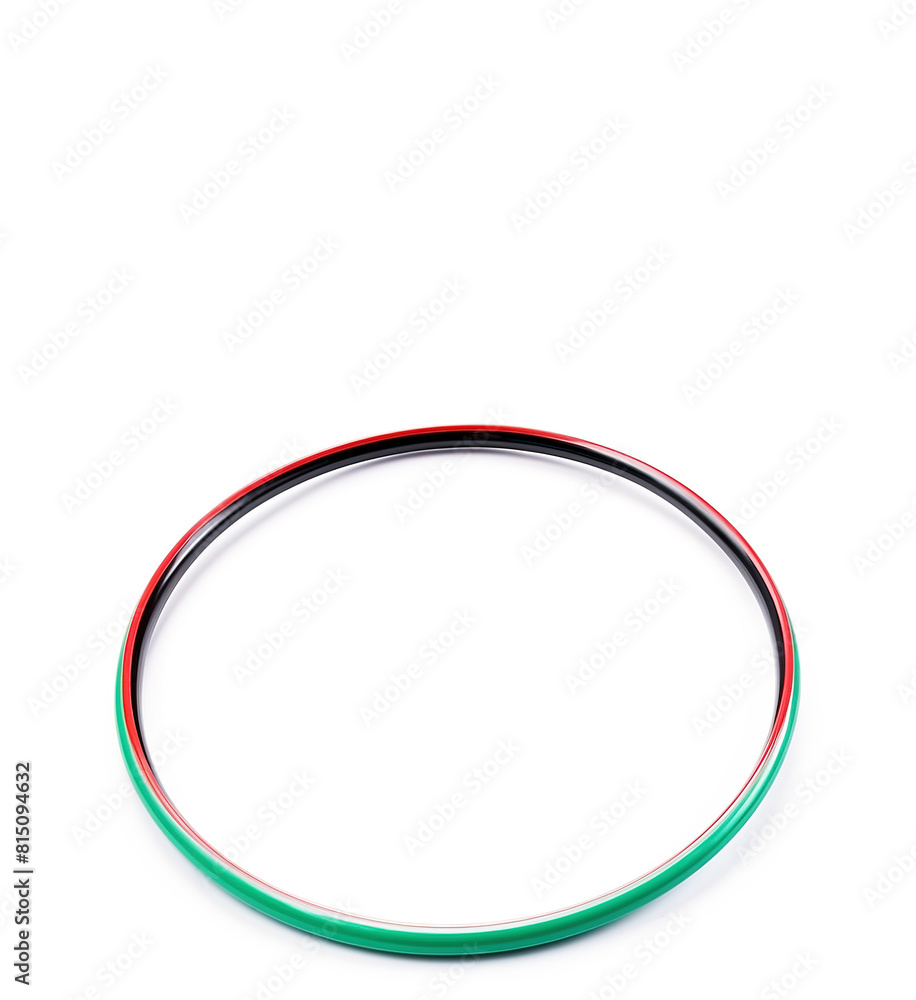 Gymnastic sports equipment hula hoop on a white background, isolate. AI generated. Gymnastic sports equipment hula hoop on a white background, isolate. AI generated.