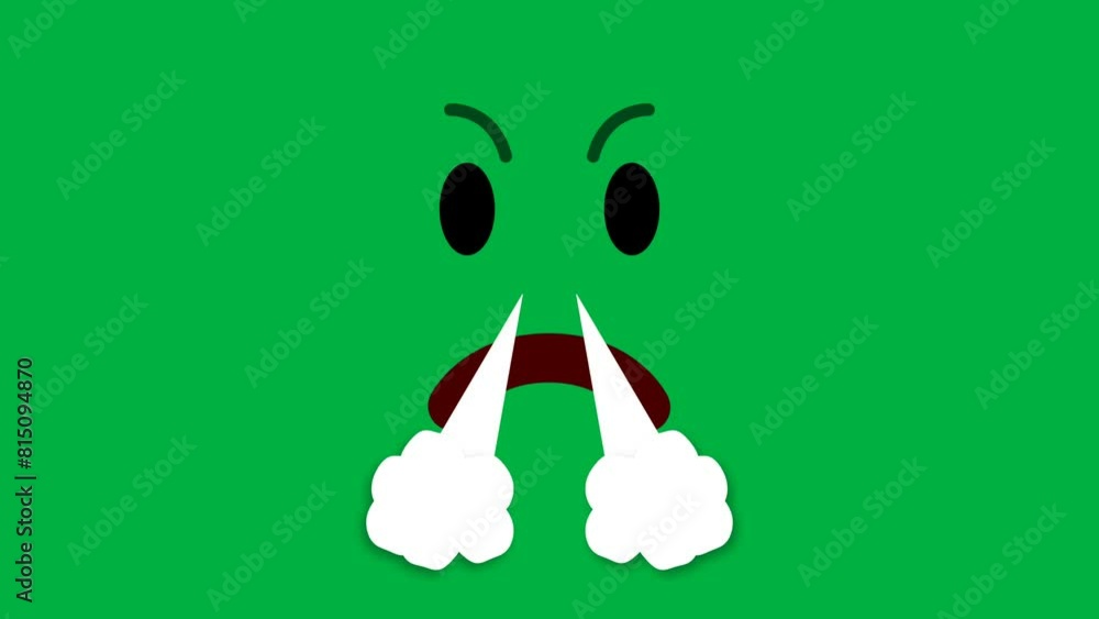 normal facial expressions to angry expression animation on green screen ...