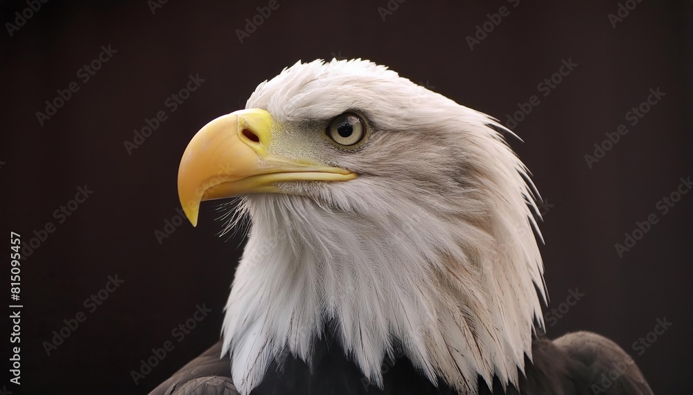 bald eagle head on black background bald eagle head on black background
