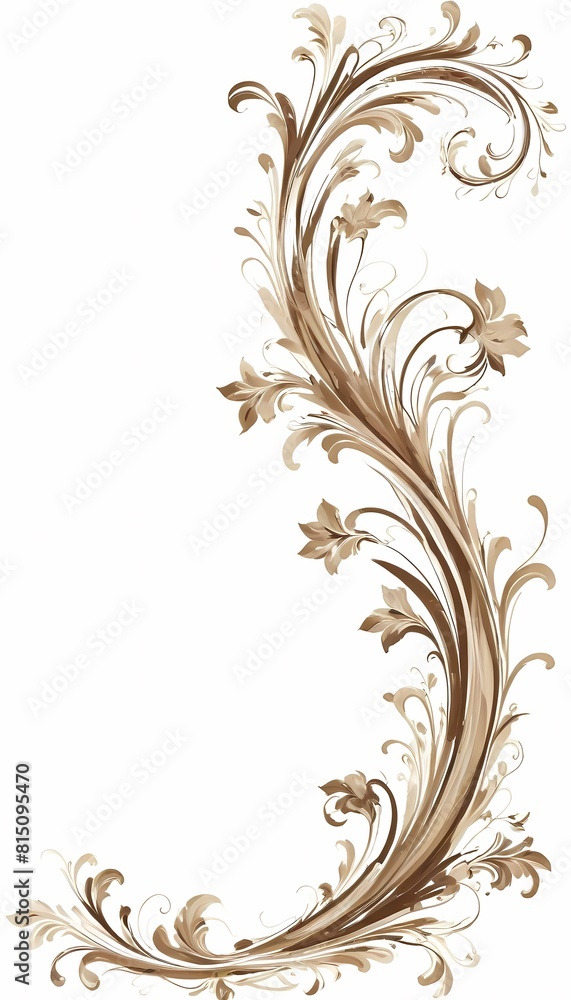 Ornate Floral Pattern with Swirls Painting Ornate Floral Pattern with Swirls Painting