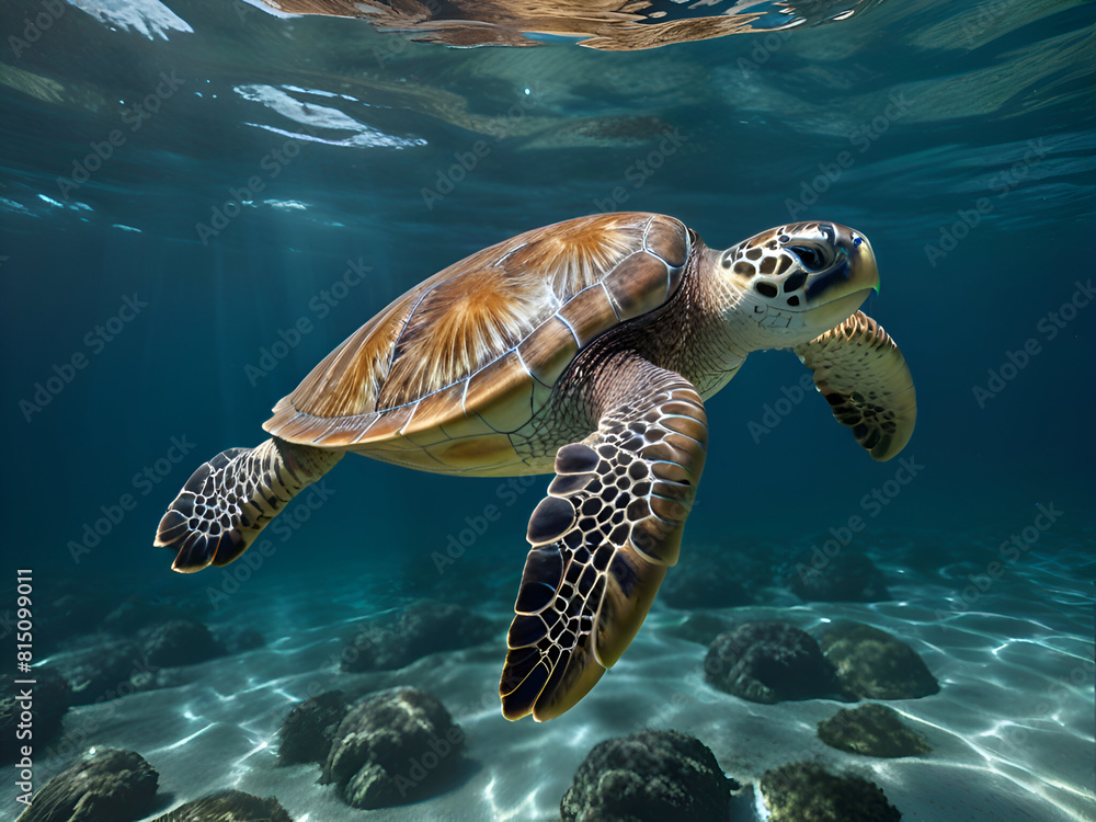 Fototapeta premium Ocean VoyagerThe Green Sea Turtle