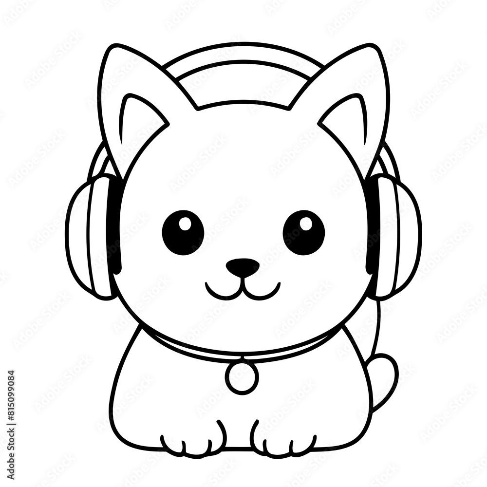 Cute vector illustration Cat drawing for toddlers book Cute vector illustration Cat drawing for toddlers book