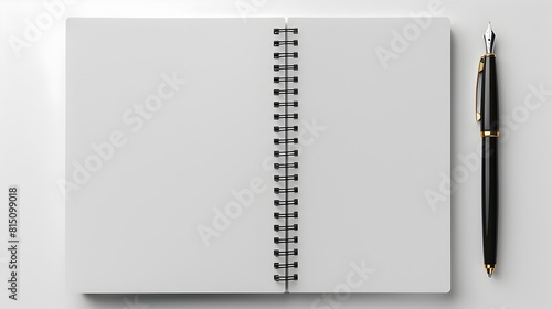 Wallpaper Mural Minimalist Notebook and Pen Modern Design for Writing and Sketching Torontodigital.ca