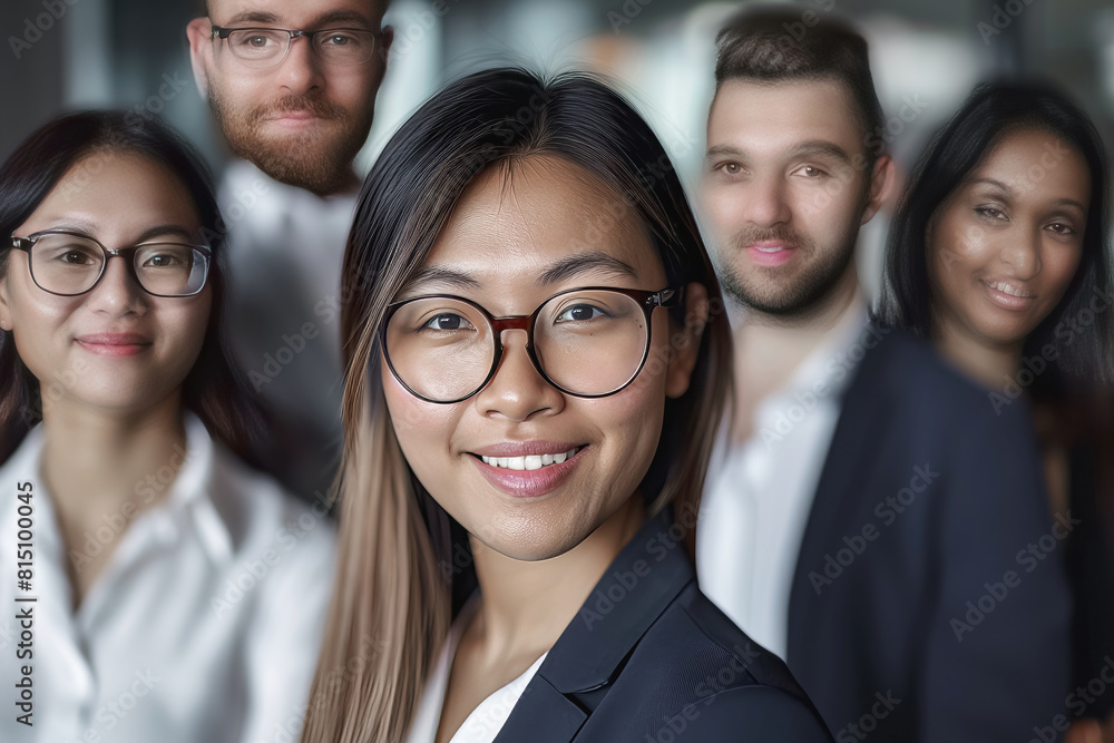 Group portrait of smiling business people Group portrait of smiling business people