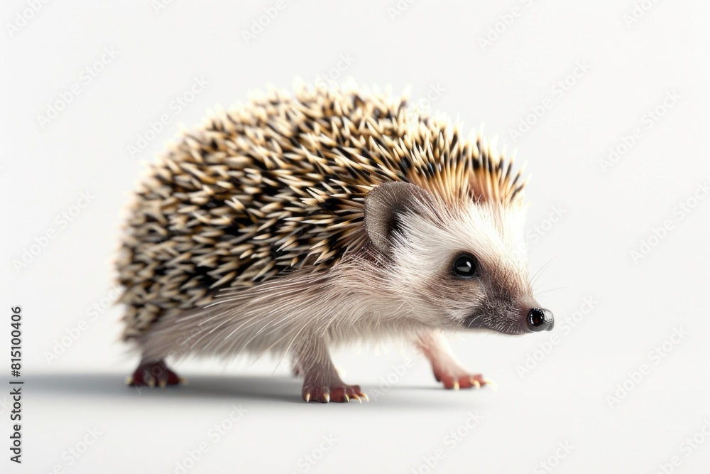 Fototapeta premium A small hedge standing on a white surface. Suitable for various design projects