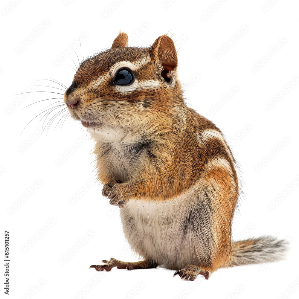 A chipmunk standing in front of a plain Png background, a chipmunk isolated on transparent background A chipmunk standing in front of a plain Png background, a chipmunk isolated on transparent background