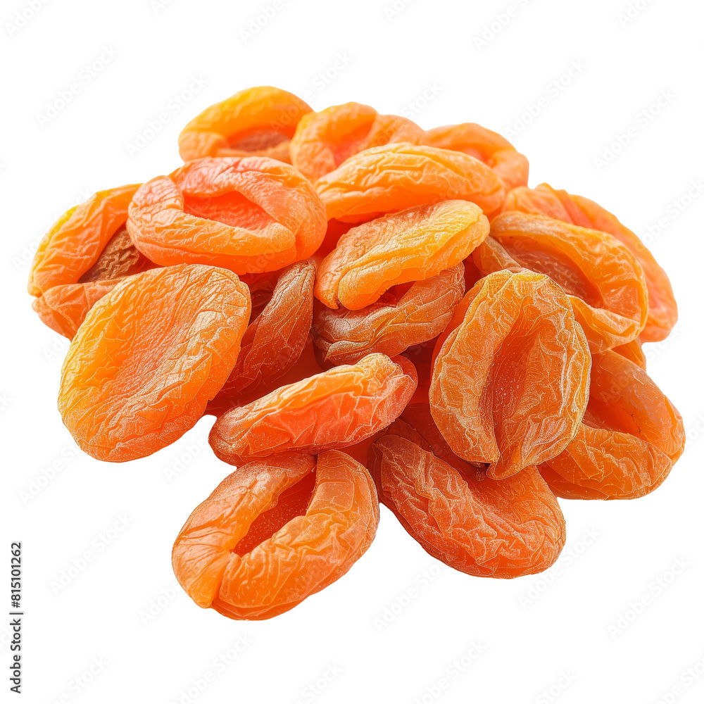A closeup view of a pile of dried apricots neatly arranged on a Png background, a Close-up photo of dried apricots isolated on transparent background A closeup view of a pile of dried apricots neatly arranged on a Png background, a Close-up photo of dried apricots isolated on transparent background