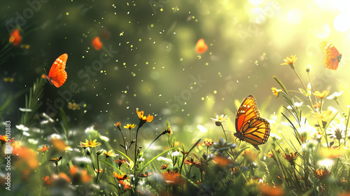 Butterflies Flying in the Meadow - Butterfly Stock Videos   Royalty-Free Footage