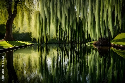 reflection of trees in water