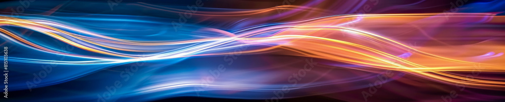 Dynamic Light Trails Abstract Stream of Colorful Motion and Energy in Blue and Orange Dynamic Light Trails Abstract Stream of Colorful Motion and Energy in Blue and Orange