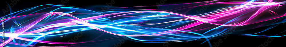 Vibrant Abstract Light Streaks on Dark Background Blue and Pink Neon Lines Vibrant Abstract Light Streaks on Dark Background Blue and Pink Neon Lines