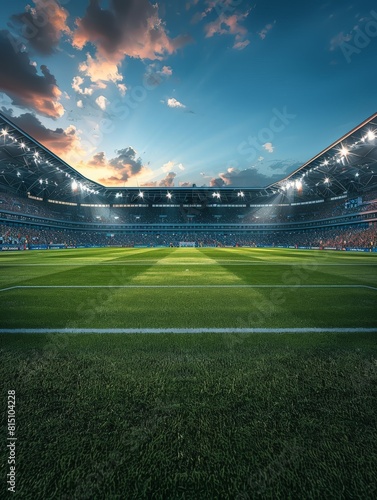 The Emptied Soccer Stadium at Dusk © BrandwayArt