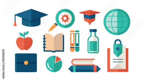 Education icons set